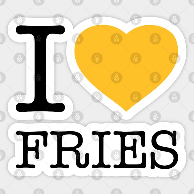 I LOVE FRIES Sticker by eyesblau